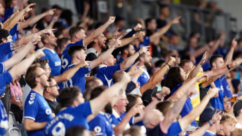 Οπαδοί της Έβερτον στις κερκίδες του Goodison Park